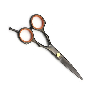 J2 Stainless Steel Barber Salon Hair Cutting Straight Scissors Black Plasma Color Unique Design Barber Shears Sharp Blade - Product Image 2