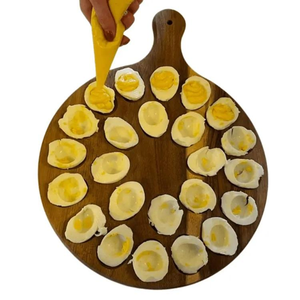 Plateau à œufs en bois massif au design antique avec 24 emplacements, écologique, pour le petit-déjeuner, organiseur d'œufs durs - Product Image 5