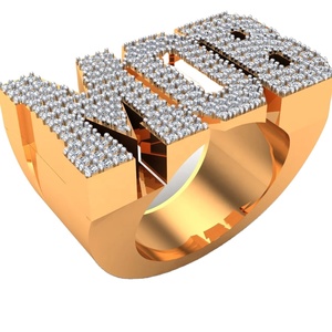 Fine Jewelry Iced Hip Hop Gold Plated IGI Certified Luxury 925 Sterling Silver Diamond Wedding <b>Band</b> <b>Ring</b> for Women Party - Product Image 1