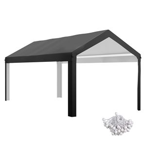 Tettoia in Alluminio per Auto 6x3 Metri, Resistente ai Raggi UV, Grigio Scuro, Compatibile con Serie 84C 378V00 e 84C 206 - Product Image 1