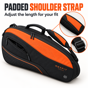 Sac de transport personnalisé pour raquette de squash avec compartiments zippés et panneau de base texturé pour le sport - Product Image 2