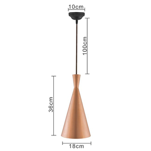 Traditional Design Modern Copper Pendant Light Geometric Cone Shape Minimalist Ceiling Mount Indoor Home Decorate Living Room - Product Image 6