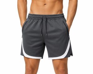 Men's Dark Gray Eco-Friendly Casual Quick Dry Sport Shorts with Drawstring Waist and Side Pockets Mid Length Athletic Wear - Product Image 5