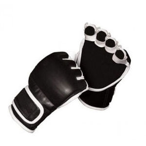 Gants d'arts martiaux personnalisés en similicuir à demi-doigts avec fermeture pour l'entraînement de boxe et les sports de combat - Style sportif - Product Image 1