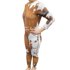 Mono ajustado sexy con estampado de vaca estilo occidental, tendencia 2026, para mujer, ropa de calle, proveedor de trajes de una pieza. - Product Image 2