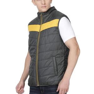 2026 Latest Wholesale High Quality Custom Made Mens Warm PU Leather Waterproof Polyester Wadding Puffer Vest <b>Quilted</b> Waistcoat - Product Image 4