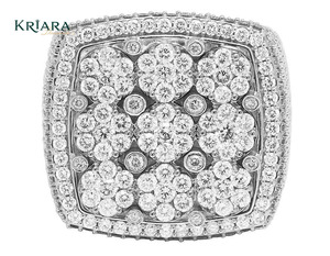 Anillo de Diamantes de Oro Sólido de 18K y Plata 925 para Hombre, Corte Brillante Redondo, Diamantes Cultivados en Laboratorio, Joyería de Lujo para Boda - Product Image 3