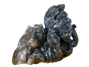 Hot Selling Labradorite <b>Shiva</b> Carving Sculpture Hand-Carved Statue Figurine Natural Gemstone Crystal Healing Stone Religious Use - Product Image 2