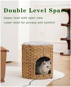 Cama para Gatos Artex HaiNam de Fibra Tejida, Rectangular, Color Sólido, Duradera, para Interiores, Todas las Estaciones, Estilo Clásico - Product Image 2