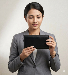 Wriza Slim PU Leather Long <b>Wristlet</b> Wallet with Multi Card Slots and Modern Two Tone Design for Daily Style and Durability - Product Image 4