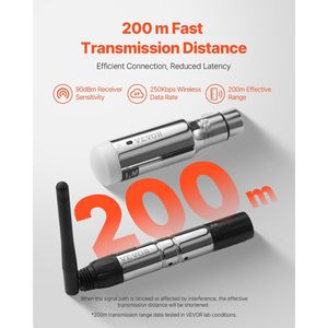 DMX <b>Wireless</b> <b>Receiver</b> 3 <b>Receivers</b> 1 Transmitter 2.4G ISM Band 656 ft Range Rechargeable Battery for Stage Lighting Equipment - Product Image 4