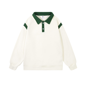 Polo de manga larga para hombre, tejido, de color sólido, diseño informal, de algodón, anti-pilling, corte regular. - Product Image 1