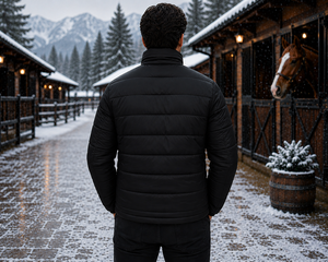 เสื้อเบสเลเยอร์ผู้ชายสีดำแบบเย็บติดกัน ยี่ห้อ Tough Tack น้ำหนักเบา แห้งเร็ว คอตั้ง ซิปปิด ทรงหลวม สีพื้น สำหรับออกกำลังกาย - Product Image 2