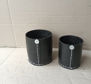 Panier en caoutchouc recyclé, panier de rangement, panier en caoutchouc écologique, panier en pneu recyclé, panier en caoutchouc durable, pot de fleurs recyclé - Product Image 4
