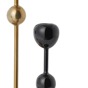Support à bougies en aluminium coulé, finition noire, design élégant et moderne, qualité supérieure, pour la décoration intérieure, fait main et personnalisable. - Product Image 3