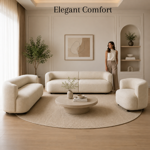 Ensemble de canapés modernes en tissu courbé, mousse HR de qualité supérieure, bois de chêne américain, mobilier de salon, collection de canapés de luxe - Product Image 3