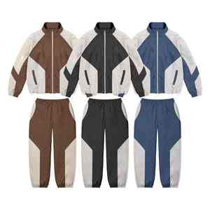 Chándal Unisex con Bloques de Color, Cierre de Cremallera en Manga Larga, Estilo Deportivo, Transpirable, Poliéster, Corte Regular, Ropa de Primavera - Product Image 2