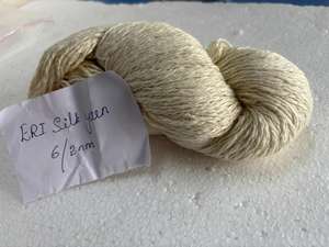 Natural Eri Silk <b>Yarn</b> for Hand Knitting & Weaving Soft Sustainable Spun Silk <b>Yarn</b> - Product Image 5
