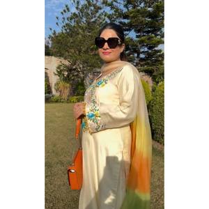 ชุดปักลายสำหรับนักออกแบบเสื้อท่อนบนและ dupatta ขนาด XL - Product Image 4