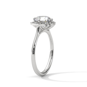 Bague en diamant moissanite de haute qualité avec taille ronde et or blanc 14 carats pour femme, bague de fiançailles et de mariage, prix d'exportation - Product Image 3