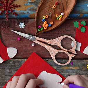 Wholesale Vintage Style Embroidery Scissors Stainless Steel Straight Blade Tip Sharp Nail Art Mini Tailor Scissors - Product Image 6