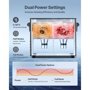 Pulitore a Ultrasuoni Professionale da 3L con Controllo a Manopola, Cestello in Acciaio Inossidabile, Pulitore a Ultrasuoni Commerciale - Product Image 5