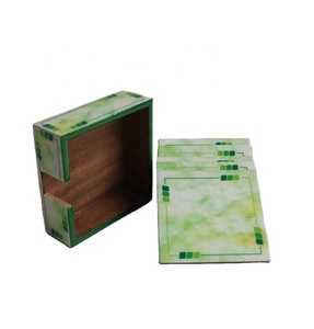 Posavasos de vidrio para bebidas, esteras con estampado esmaltado de diseño personalizado, de madera MDF, último diseño, producto en venta - Product Image 1