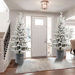 2ft nhỏ prelit kỳ nghỉ Tabletop Cây giáng sinh đổ xô 30 ấm trắng đèn LED 189 PE + PVC lời khuyên 3 Pine cones cho trang trí nội thất - Product Image 6