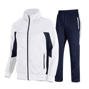 Traje de entrenamiento de poliéster 100% transpirable para hombre, personalizado OEM 2025, con cuello alto y media cremallera, para otoño - Product Image 1