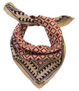 Cotton Bandana Indian Block Print <b>Head</b> Scarf Hair <b>Wrap</b> Handmade Bandana Ethnic Floral Scarf Ethnic Print Scarf Gift for Women - Product Image 3