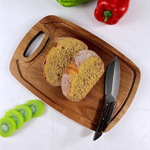 Ensemble de planches à découper de qualité supérieure avec poignée ergonomique, rainure profonde pour le jus, surface compatible avec les couteaux, parfait pour la découpe et le service quotidiens - Product Image 4