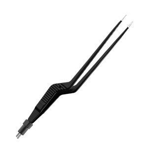 Pinzas Bipolares Manuales de Acero Inoxidable con Punta Recta y Serrada, Instrumentos Quirúrgicos Ópticos de Alta Calidad con Certificación CE - Product Image 1
