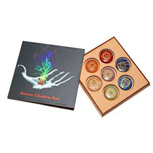 7 pierres de chakra avec boîte cadeau de symbole de cercle gravé | Fournisseur de pierres de chakra en ligne avec des symboles et des designs uniques gravés - Product Image 6