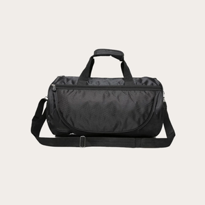 Unisex Black Nylon Gym <b>Duffel</b> <b>Bag</b> 30-40L Zipper Closure Casual Durable with Soft Handle and Adjustable Strap - Product Image 2