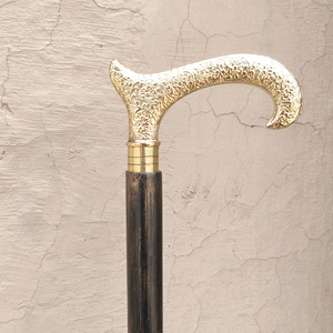 Handmade Antique Carved Wooden <b>Walking</b> <b>Stick</b> <b>Folding</b> Dismantle Cane Brass Handle Twist Grip Nautical Style for Gift Use - Product Image 2