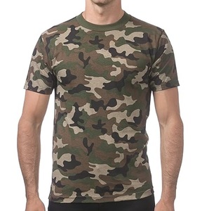 Camiseta de Camuflaje con Estampado Personalizado, 100% Algodón, Corte Regular, Estilo Vintage Desértico, Cuello Redondo, para Hombre - Product Image 1