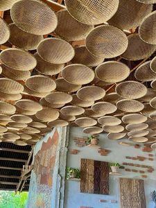 <b>Rattan</b> Boho Wedding Stage Backdrop Woven Wall Panels with Ceiling Decor Natural Seagrass Ceremony arch - Product Image 5