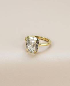 แหวนเพชรทรงเอเมอรัลด์ 1.01 กะรัต สร้างในห้องปฏิบัติการสุดหรู สำหรับผู้หญิง ทองคำแท้ 14K ของขวัญงานแต่งงานสำหรับแฟนสาว - Product Image 1