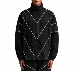 Custom <b>Men's</b> Nylon Windbreaker Tracksuit Zip <b>Jacket</b> and Pants Set Streetwear OEM Water Resistant Sportswear - Product Image 1