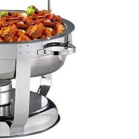 Luxury Stainless Steel Chafing Dish Arabic Calligraphy Handcrafted Hammered Buffet Food <b>Warmer</b> Serving Dish Single Unit - Product Image 2