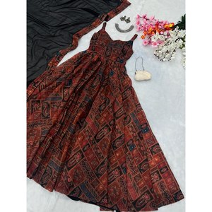Vestido de diseñador Anarkali y Dupatta para fiesta-Talla XS - Product Image 1