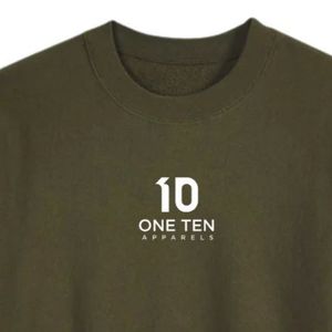 เสื้อสเวตเชิ้ตคอกลมสีเขียวมะกอกสำหรับผู้ชาย ผ้าฝ้ายพรีเมียม แขนยาว สวมใส่สบาย เหมาะสำหรับทุกวัน - Product Image 3