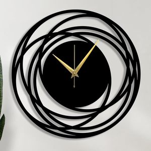 Horloge murale analogique ronde pour salon, chambre, bureau et décoration intérieure, style vintage-moderne - Product Image 4