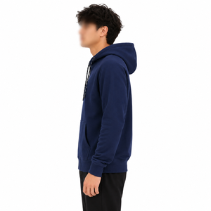 <b>Men's</b> Solid <b>Navy</b> Zip Up Hoodie Raglan Sleeve Casual Full Zip Sweatshirt Pullover Hoodie for <b>Men</b> Breathable Unique Style - Product Image 2