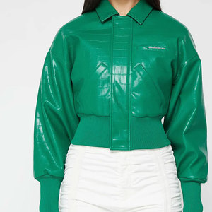 Hot Sale New Arrival Baseball Jacket <b>Covered</b> <b>Button</b> Style Wool Fabric Women University School Lettermen Embroidery Jacket - Product Image 1