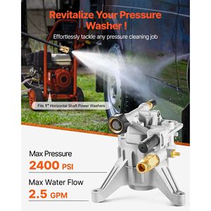 Kit Pompa Idropulitrice a Pressione Verticale 2400 PSI 2.5 GPM di Ricambio con Accessori e Tubo Sifone per Pulizia ad Alta Pressione - Product Image 2