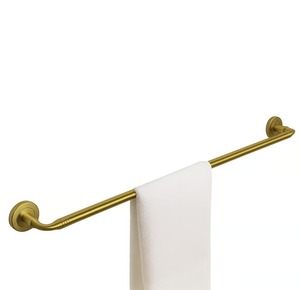 Porte-serviettes mural en acier inoxydable à double barre, support métallique pour salle de bain - Product Image 3