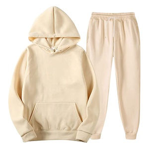 Custom <b>Men</b> Winter High Quality Heavyweight Acid Washed Vintage Streetwear Solid Hoodie Sweatpants Jogger Tracksuit Set - Product Image 4