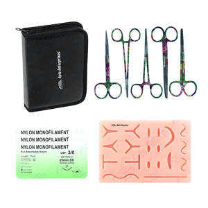 Kit de pratique de suture pratique pour les étudiants en médecine pour les étudiants en soins infirmiers vétérinaires Kit de points chirurgicaux Instruments médicaux chirurgicaux - Product Image 1