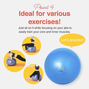Palla per Esercizi da Casa e Ufficio per Equilibrio, Stabilità, Fitness, Yoga e Pilates, Palla per Gravidanza - Product Image 2